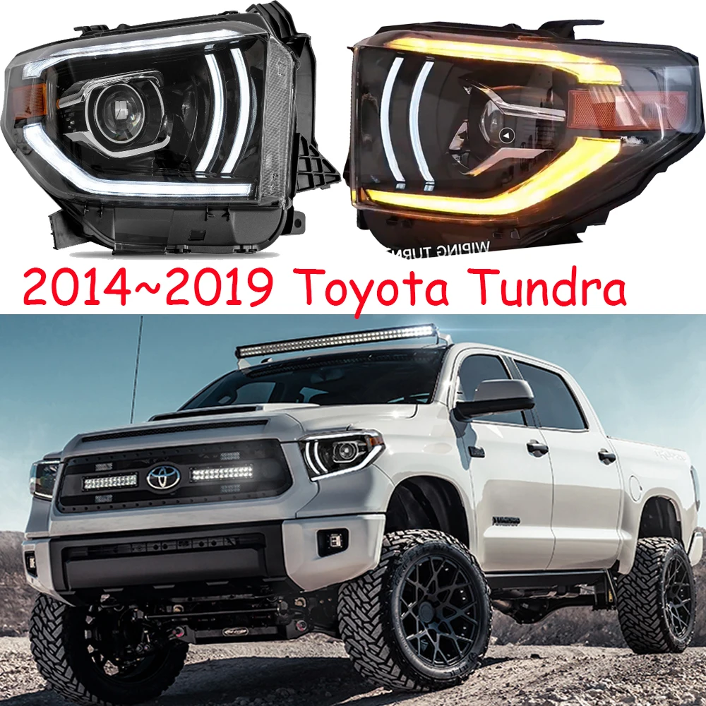 

Car bumper headlamp for Tundra headlight plug play 2014~2019y LED DRL car accessories car daytime light Tundra fog lamp