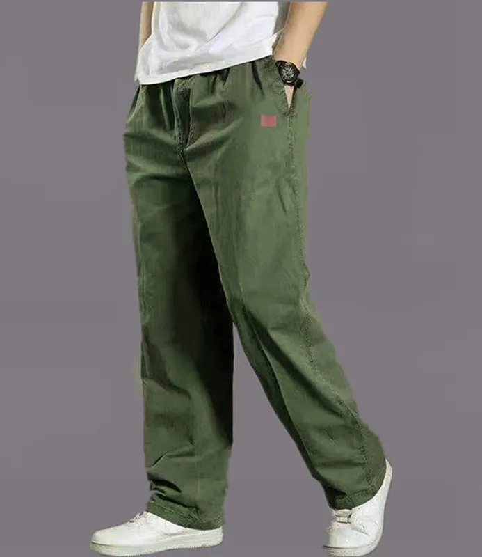 Mens Casual Jogger Pants Relaxed Fit Cargo Pants Drawstring Sweatpants Hiking Outdoor Twill Sport Pants