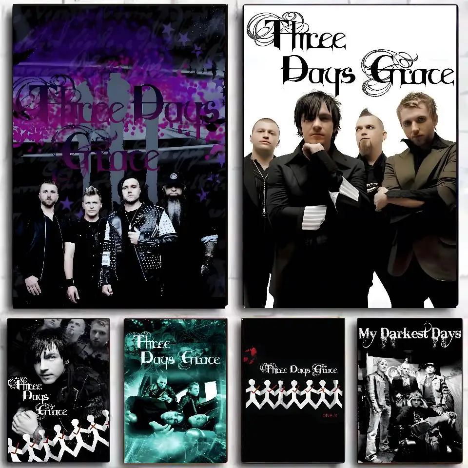 T-Three D-Days G-Grace BAND ملصق ذاتي اللصق فني مقاوم للماء ورقة ملصق مقهى بار غرفة النوم جدار ديكور