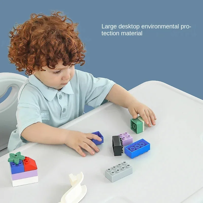 Learning Table and Chair Set for Kids Small Kindergarten Desk Baby Writing Table Plastic Play and Study Desk image 3