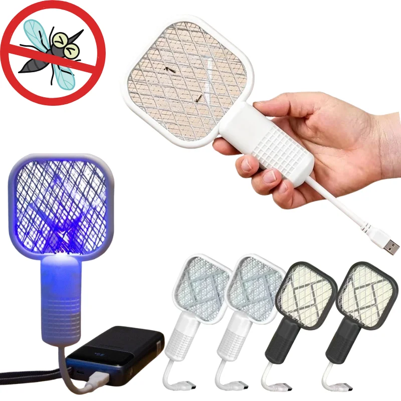 

2-in-1 USB Mosquito Killer UV Light Mosquito Trap For Bedroom Pest Control Summer Pest Control Electric Shock Swatter Trap