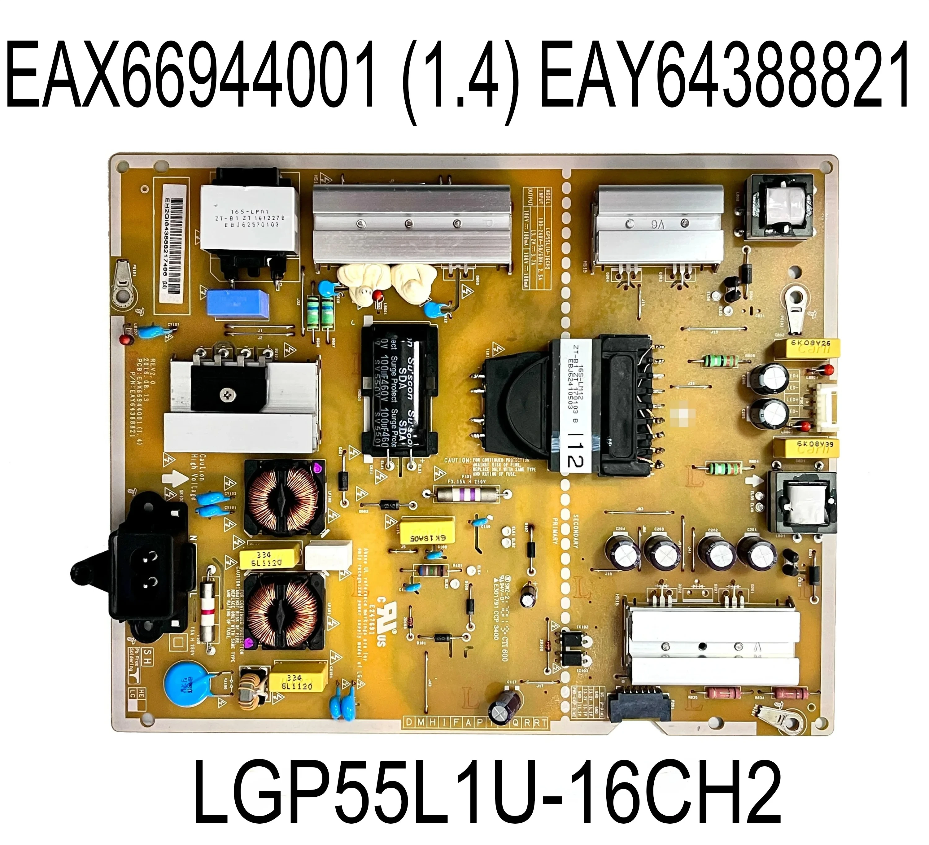 

Original EAX66944001 (1.4) EAY64388821 LGP55L1U-16CH2 Power Supply Board is for 55UH6030 55UH6090 55UH6150 55UH615A 55UH603Y TV