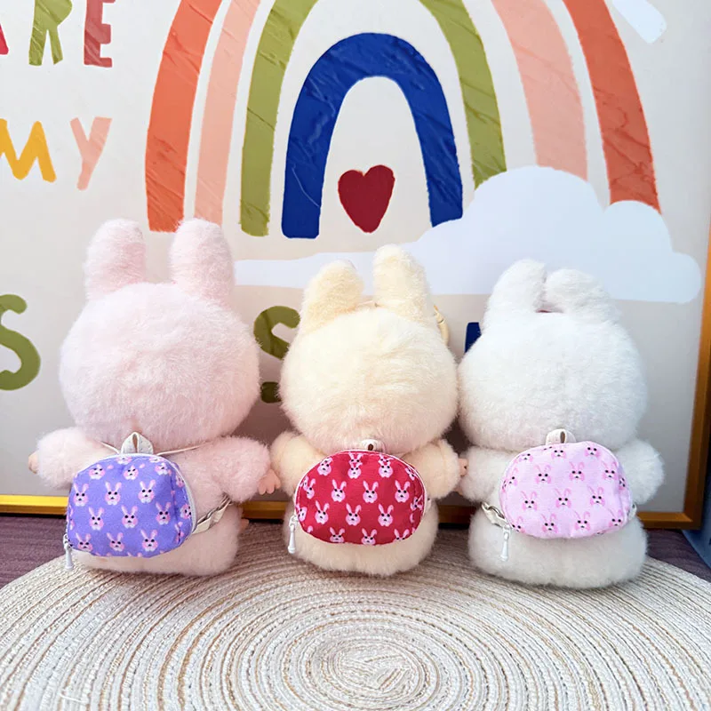 für Labubu Mini Umhängetasche Rucksack Tasche Dress Up Plüschtier für 17 cm Labubu Puppenzubehör Puppenhaus Hängehals Zubehör