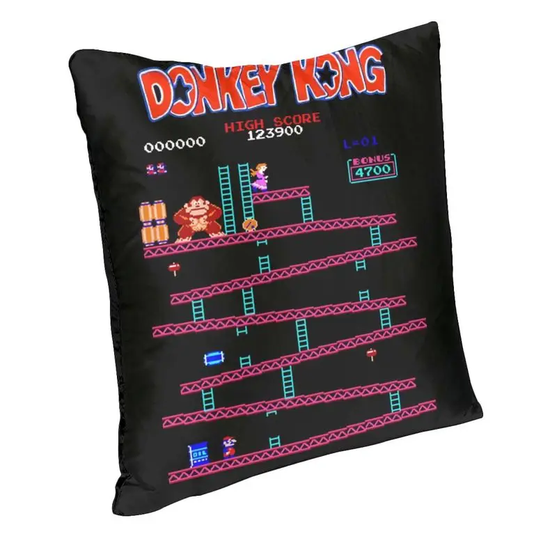 Donkey Kong Pillow Case Decor Home Kawaii Arcade Video Games Chair Cushion Square Pillowcase