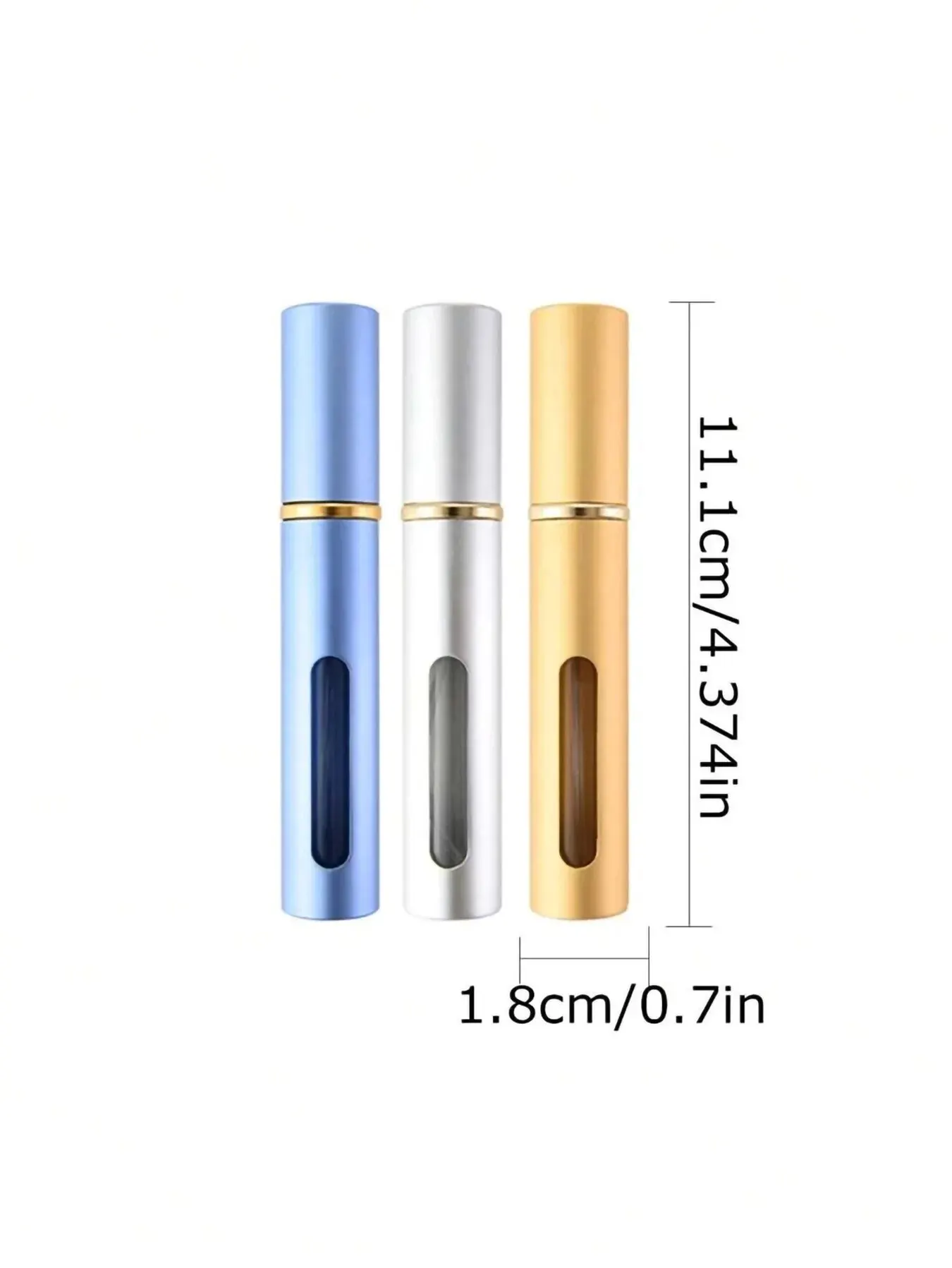 3pcs 4 Accessories 10ml Perfume Spray Bottle with 3 Spray Bottles, 2 Funnels, 2 Dispensing Divas.