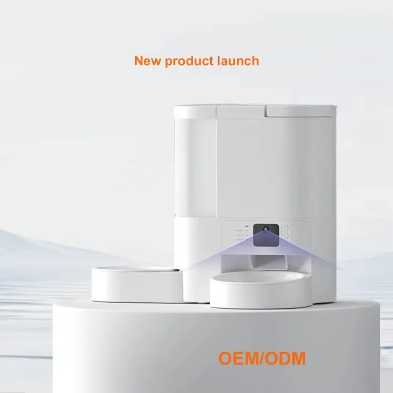 Intelligent automatic feeder + water dispenser with high definition camera