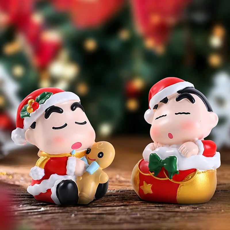 Crayon Shin Chan Christmas Night Blind Box Cute Doll Decoration Desktop Decoration Christmas Mystery Box Gift Wholesale