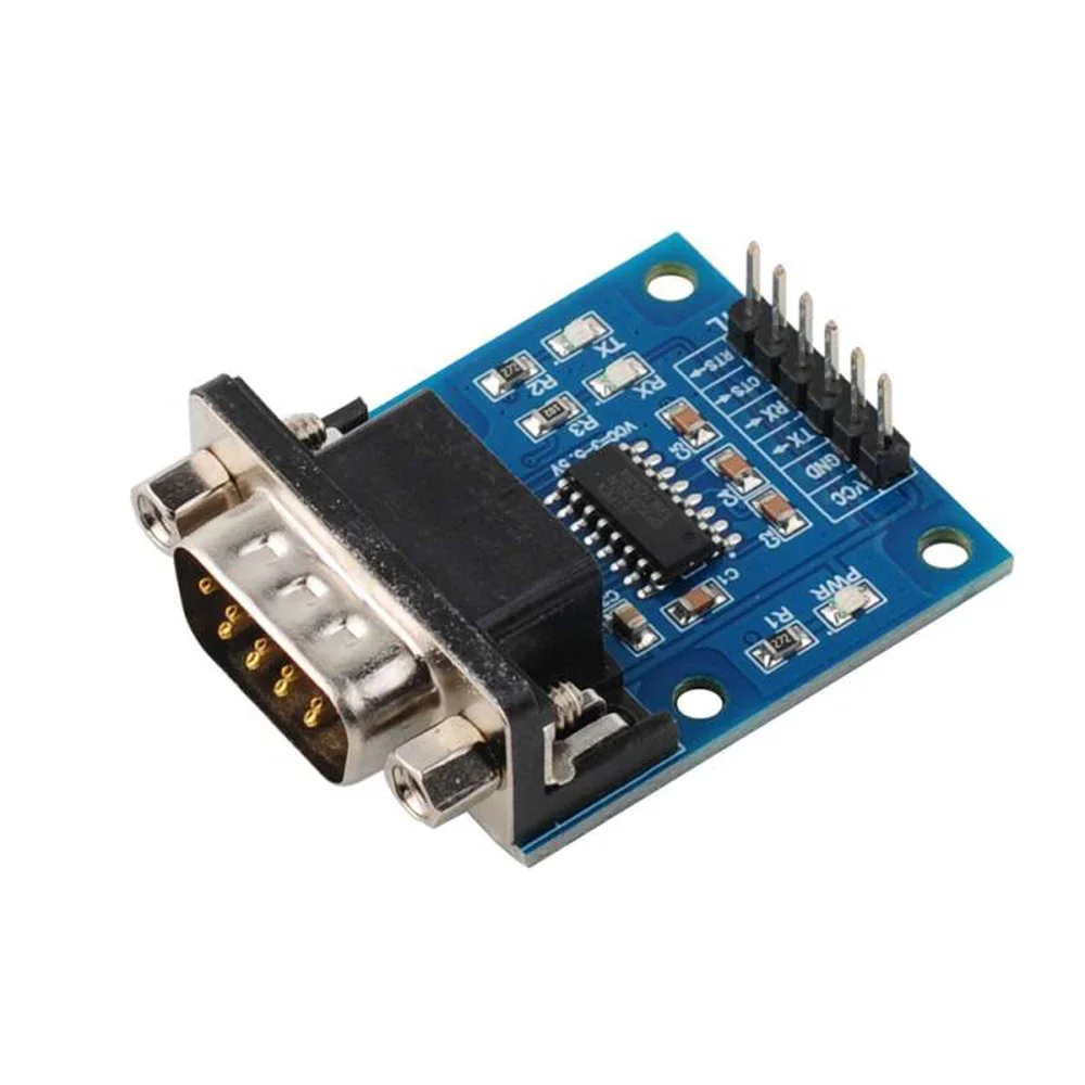 10PCS TTL to RS232 Serial Port Converter Module DB9 Connector Male FAmale with 6P Straight Pin Header for STC STM32 NXP