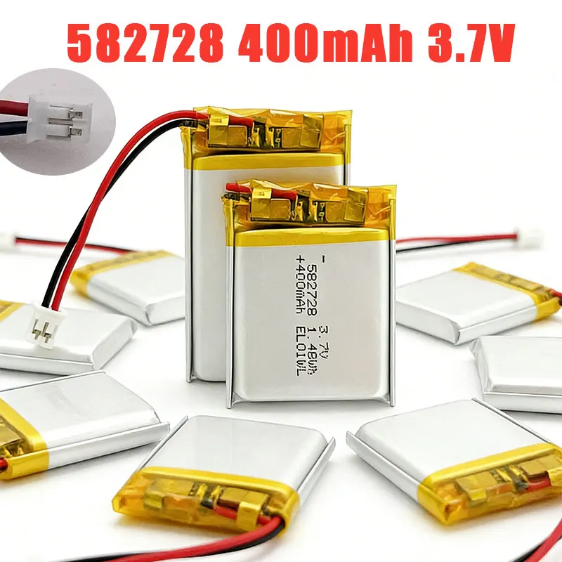 1-10 шт. 582728 3.7V 400mAh Li-Po аккумулятор с разъемом PH2.0 для умных детских часов Q50, монитора артериального давления, GPS-позиционирования