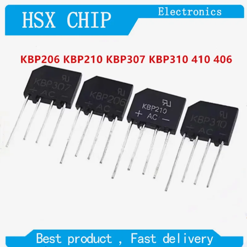 10pcs KBP206 KBP210 KBP307 KBP406 KBP310 KBP410 Brdige Rectifier