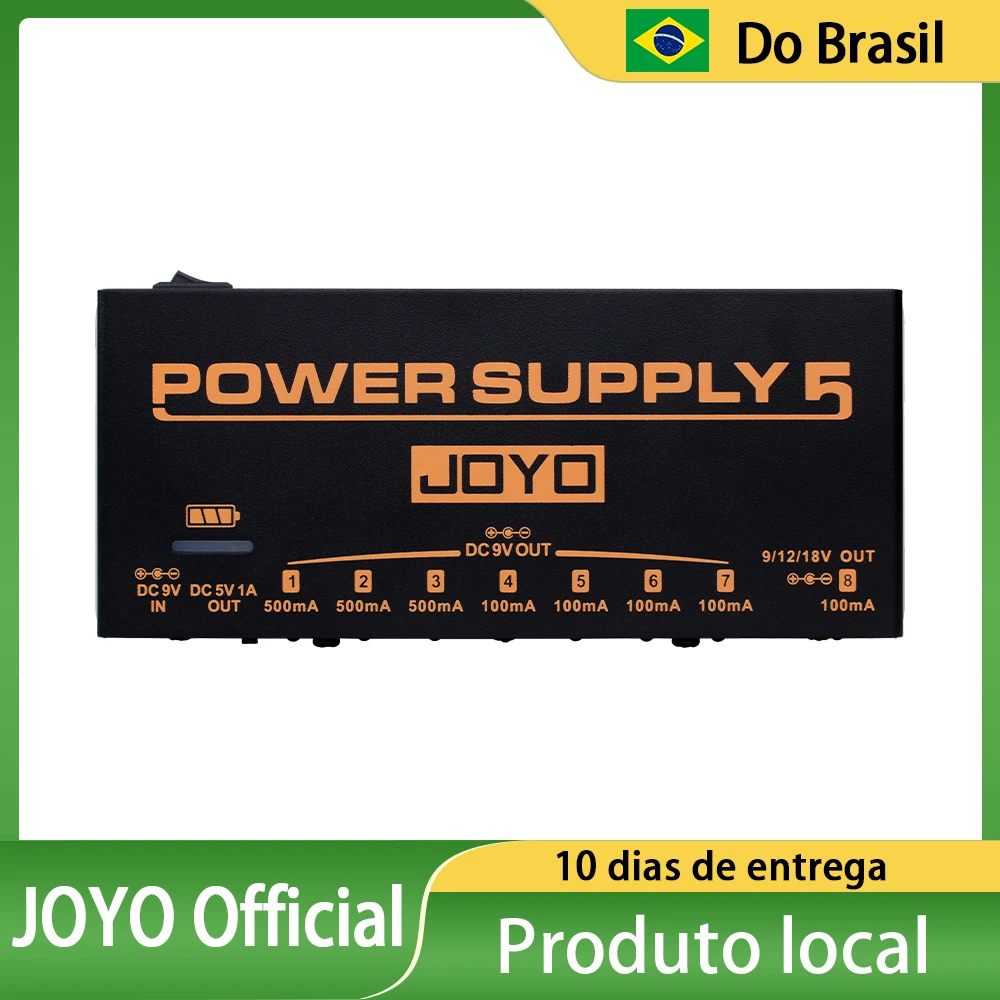joyo-jp-05-alimentation-pour-pedale-d'effet-guitare-8-prises-de-sortie-cc-9v-12v-18v-batterie-rechargeable-74v-4400-mah-integree