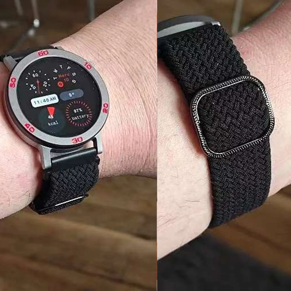 20 مللي متر 22 مللي متر مضفر النايلون الفرقة لهواوي ساعة 5 4/GT 6 برو GT5 GT4 46 مللي متر GT3 SE 2 42 مللي متر سوار رياضي Xiaomi Amazfit BIP 6 حزام