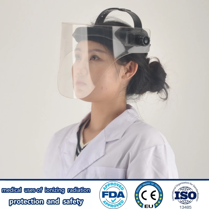 X-ray radiological protection 0.1mmpb lead glass face mask radioactive laboratory ionizing radiation protective face mask