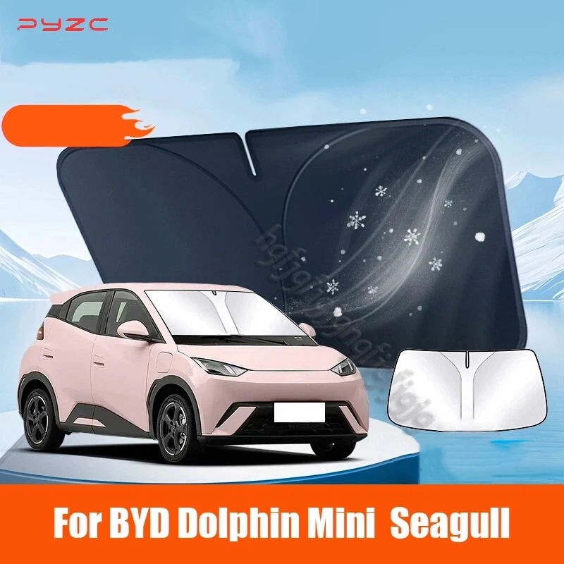 

For BYD Dolphin Mini Seagull 2024 2025 2026 Car Windshield Sunshade Cover Anti UV Protection Foldable easy to store Accessories