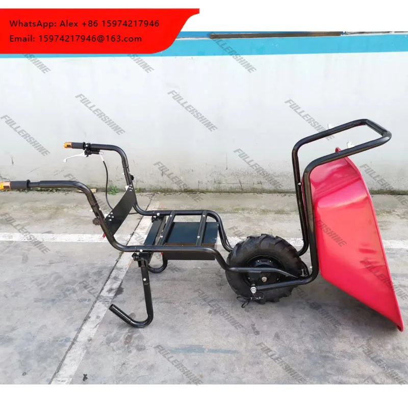 High Quality Wheelbarrow Electric Powered Utility Cart 24V 12A 500W 150kgs Capacity