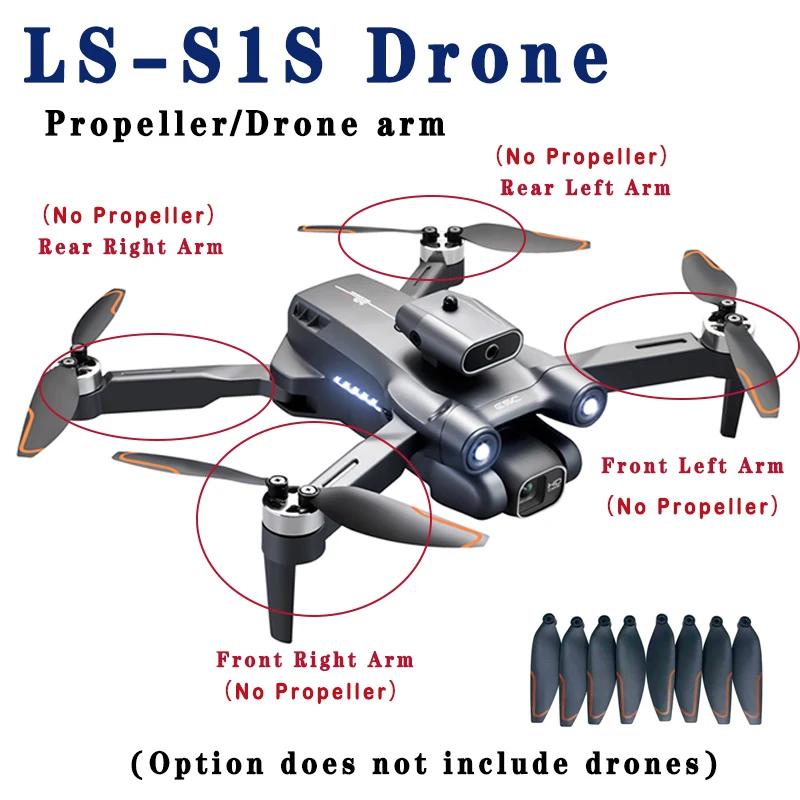 Dla LS-S1S Mini Drone ramię oryginalne części zamienne ostrza akcesoria łopata śmigła S1S Drone rekwizyty zapasowe propelle