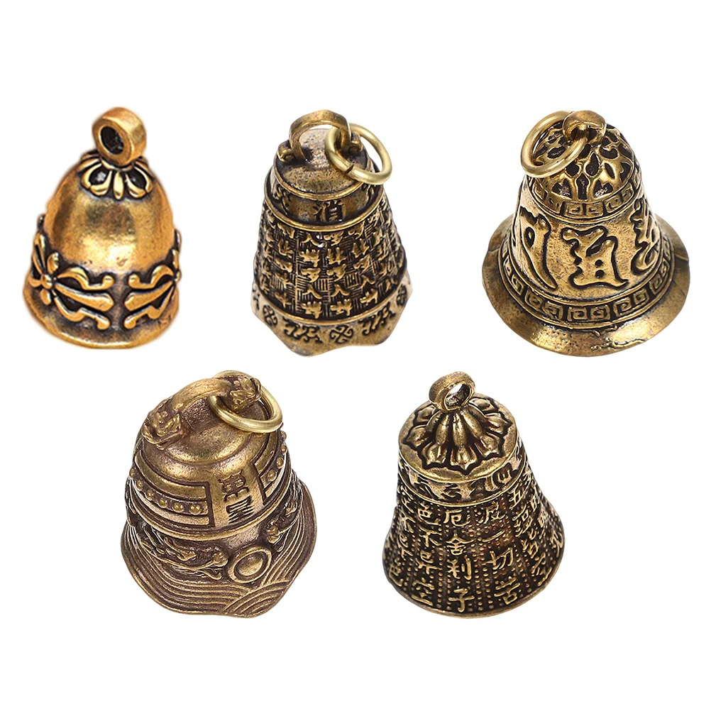 

5 Pcs Bell Pendant Keyring Mini Bells Metal Pendants Keychain DIY Crafts Vintage Necklace Charms Retro Accessories Jewelry