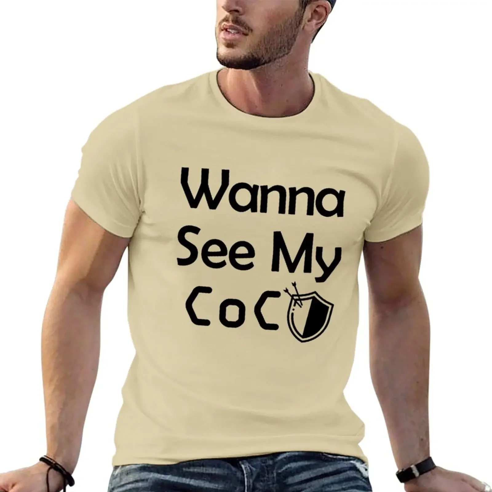 Clash Cheavyweight streetwear anime  Wanna See My COC,Clans Classic T-Shirt plus size tops boys whites plain white t  men view 4