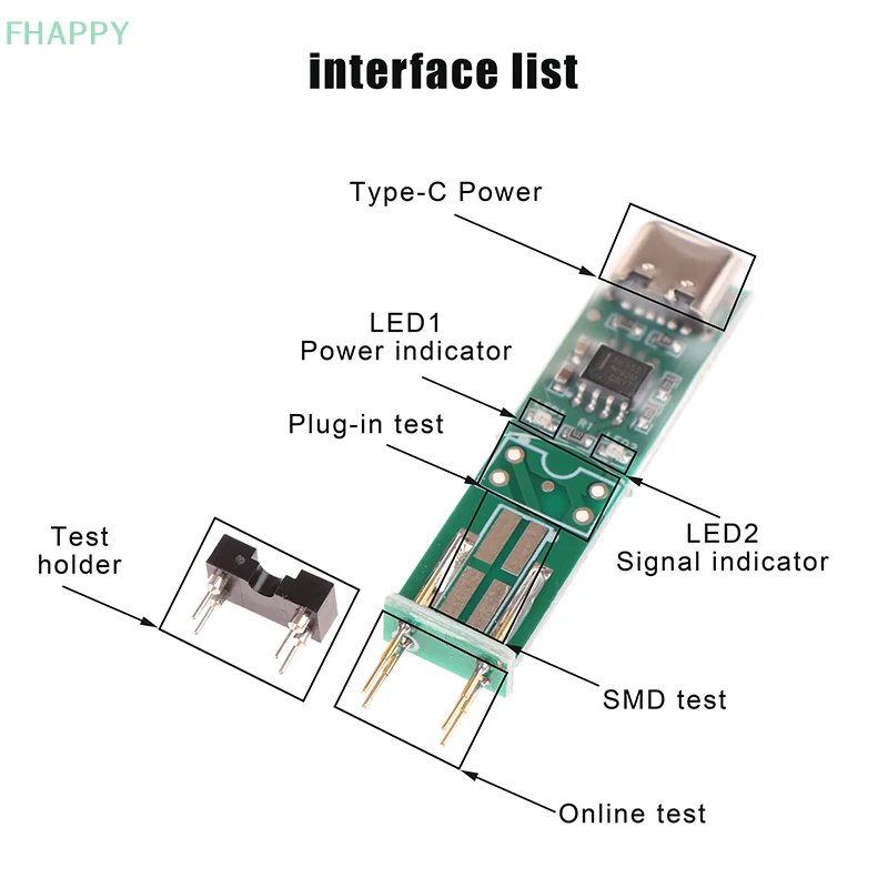 Instrumento de prueba de optoacoplador V5.0, herramientas de detección en línea para reparación electrónica, prueba de optoacoplador especial de 4 pines, reparación de PCB