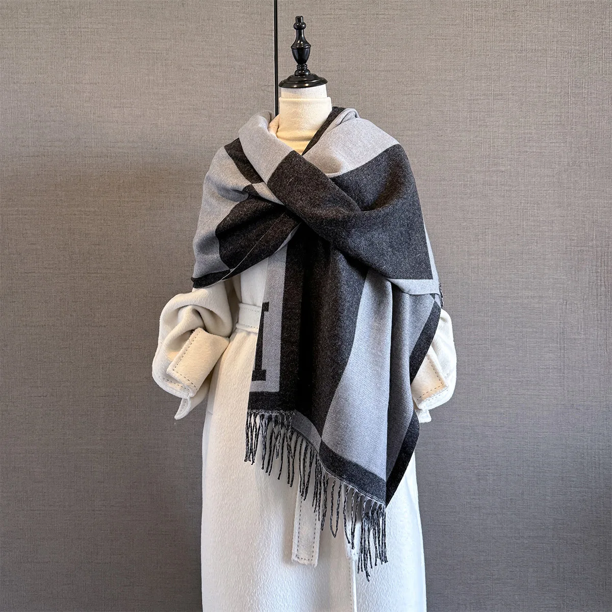 2025 outono inverno cachecol feminino luxo quente viagem cachecóis cashmere pashmina com borla xale bufanda longo grande envoltório casual novo