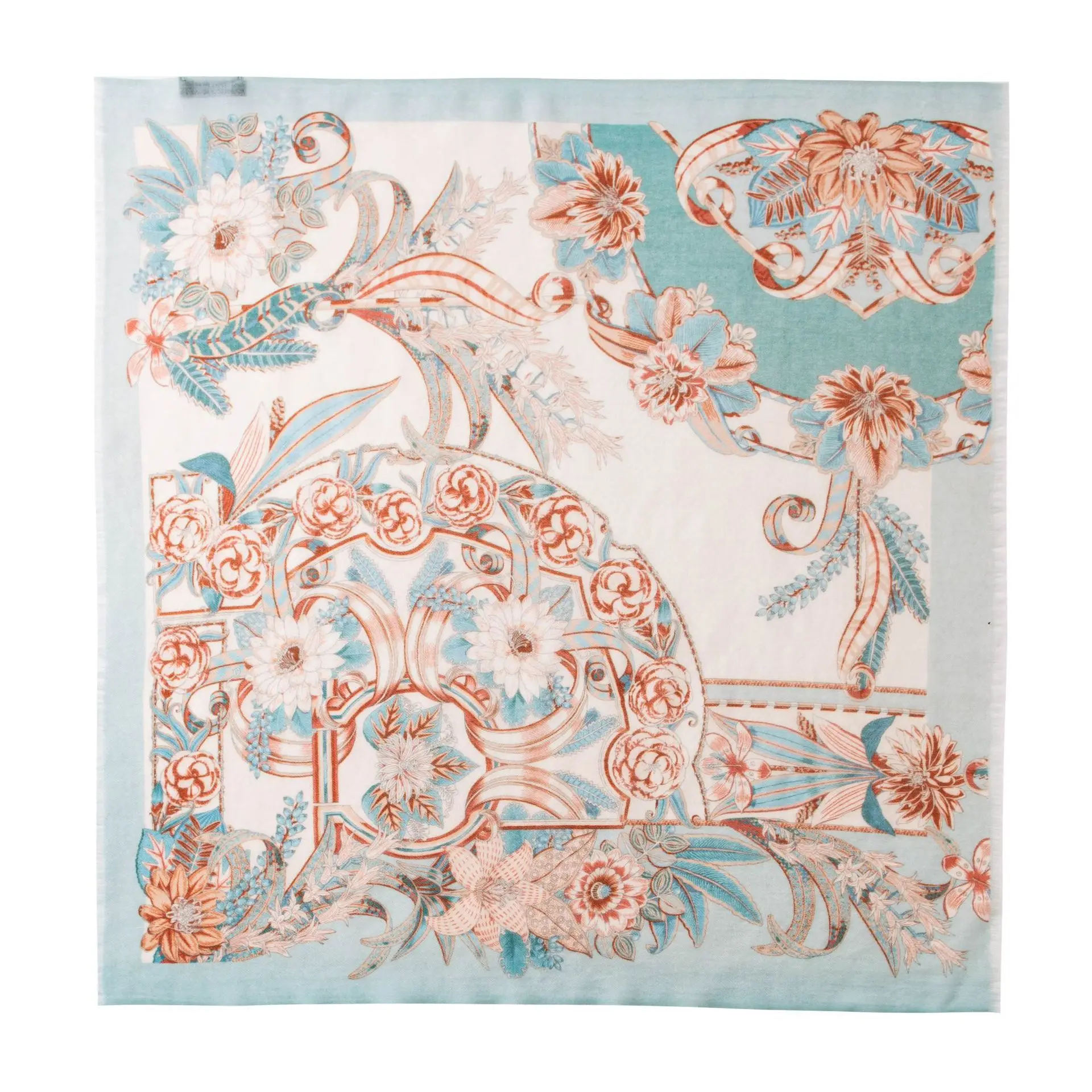 

New luxury 100% Cashmere Printed Scarf Women Retro Lightweight Thin Shawl Neck Scarf Elegant Fashionable Versatile Headscarf