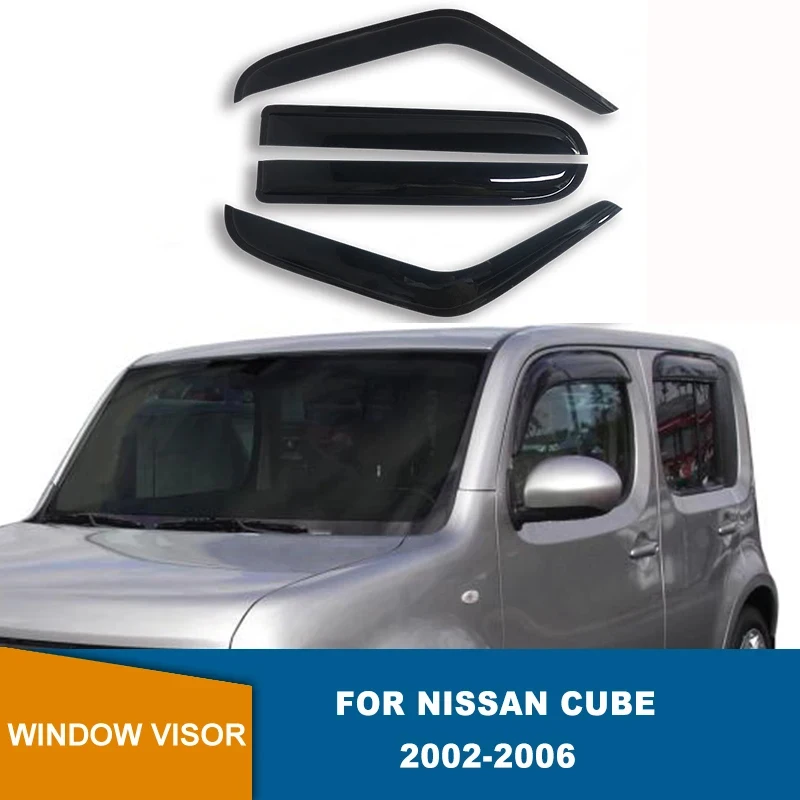 

Козырек дверной для Nissan Cube 2002, 2003, 2004, 2005, 2006, клейкий, с защитой от солнца, дождя, оконные дефлекторы, навесы и укрытия