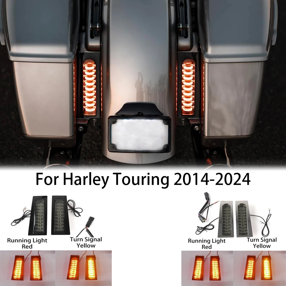 

For Harley LED Tail Light Saddlebag Filler Brake Lamp Turn Signal Road Glide Street Glide Road King 2014-2024
