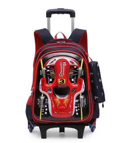 Schooltas Met Wielen Kids Rollende Rugzak Voor Jongens Trolley Bagage Schooltas Trolley Schooltas Wielen Rugzak