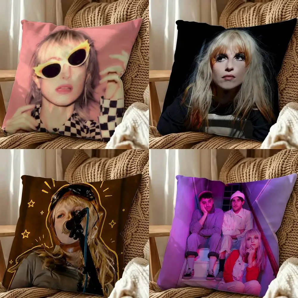Paramore H-Hayley Williams-s Square Double-Sided Printed Pillow Case Sofa Cushion Cover Bedroom Bedside Decor