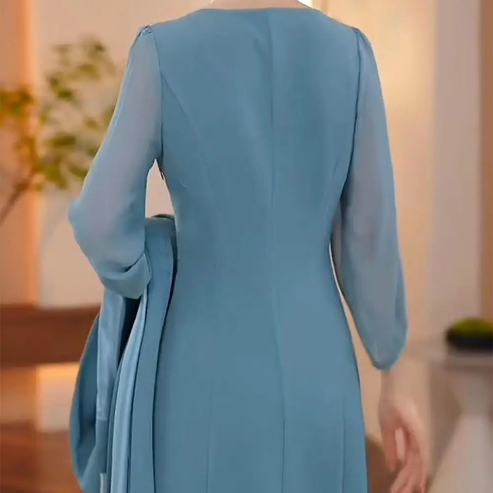 

2026 Women's Two Piece Set Robe Outfits Femme Mother Of The Bride Dresses Women Weddings Vestidos Party Chiffon Midi Dress