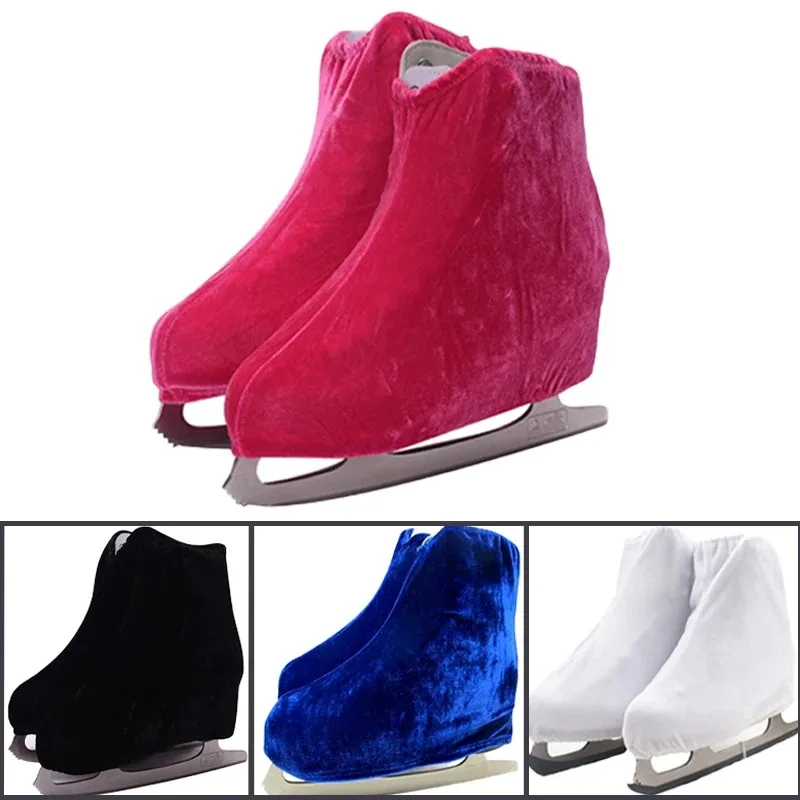 1 pair Ice Skating Shoes Face Cover Velvet Roller Skate Anti Dirty Protector Flannelette For Figure Skating Shoes S M L 