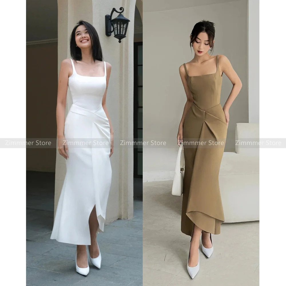 

New style simple and elegant design slim fit hip-wrapped irregular dress suspenders fishtail skirt