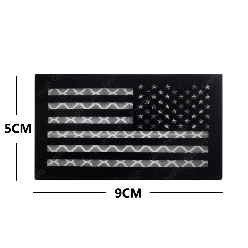 USA AMERICA FLAG PATCH RIGHT ARM LEFT US Army Navy Air Force Reflective light UNIFORM Patch Glow In Dark BADGES