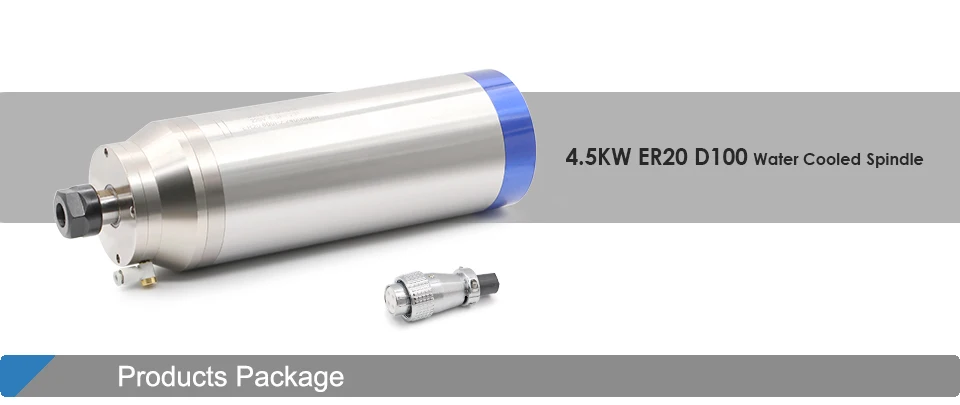 G-Penny 4,5 kW ER20 Spindel mit Kugeldüse, Wasserkühlung, Granitbearbeitung, 6000-12000 U/min, 100 mm, 4 Stück Keramikkugellager – Detail 1
