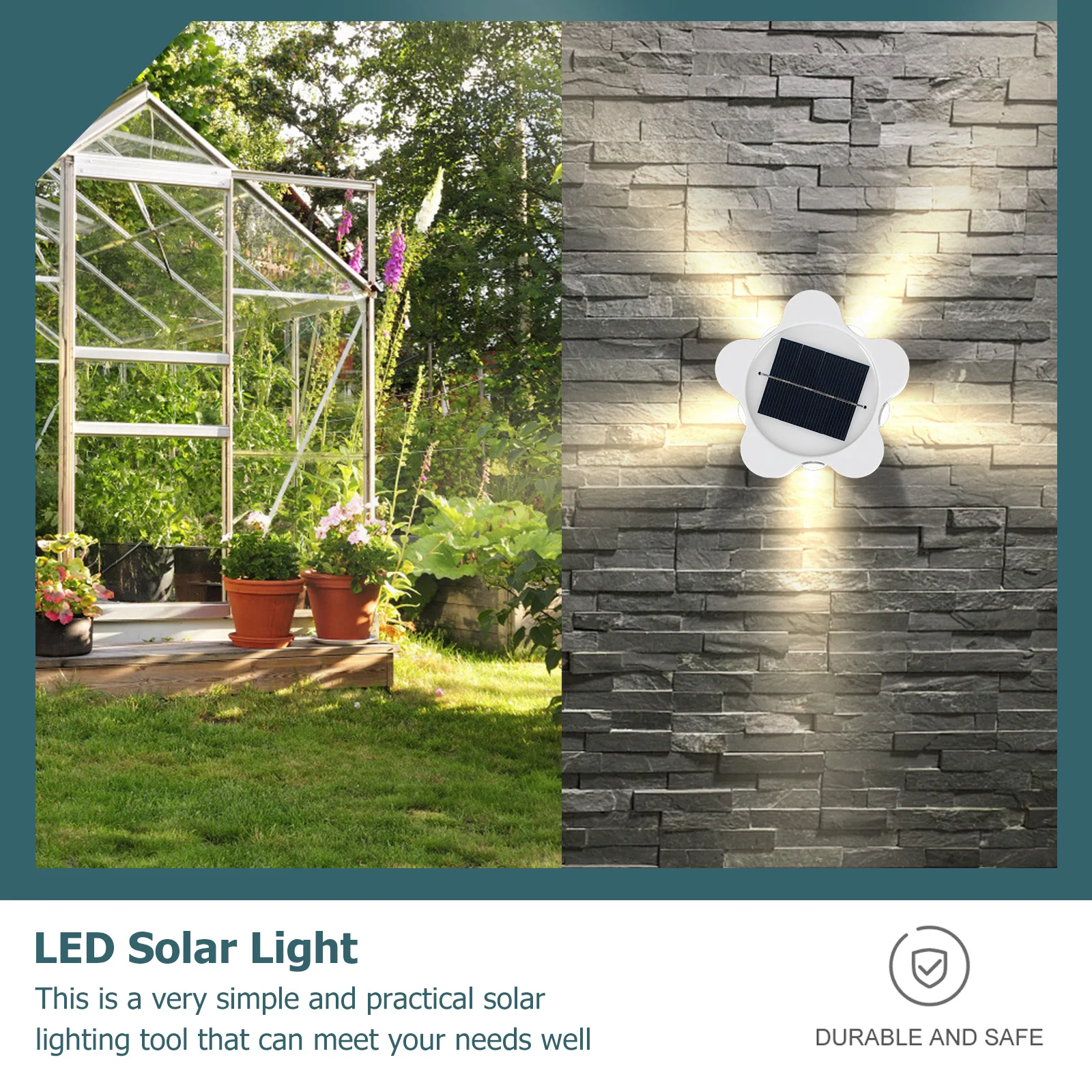 

Solar Wall Light High Performance ABS PC Material Outdoor Decor Garden Patio Hallway Energy Saving Solar Powered
