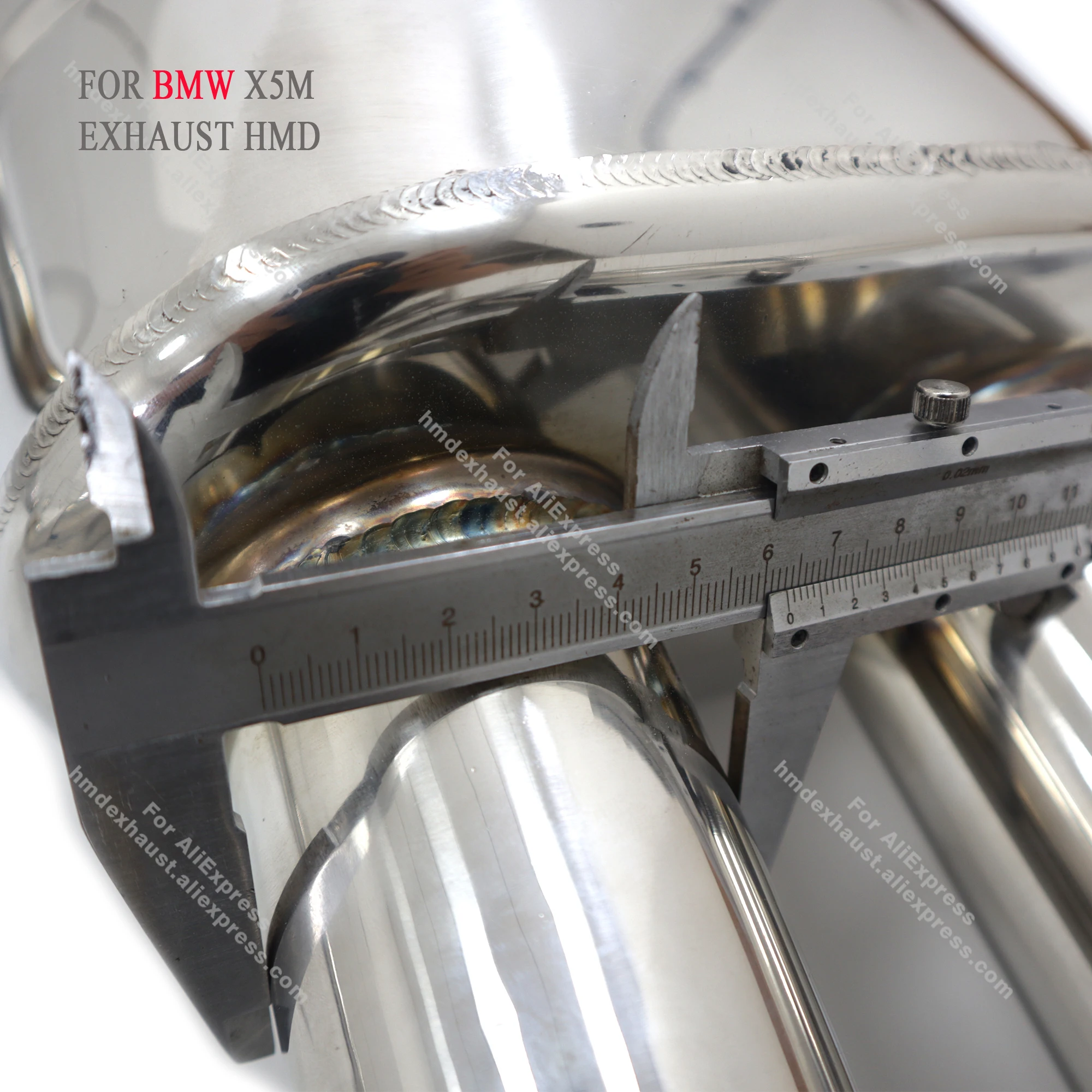 HMD Personalização exclusiva Sistema de escapamento Escape Catback de desempenho em aço inoxidável para silenciador BMW X5M com válvula e pontas