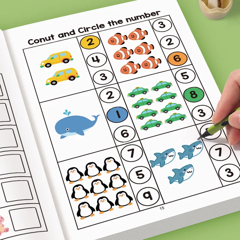 64-Page Children's Math Workbook: Number Tracing, Addition and Subtraction Exercises - Early Education Activities for Children over 3 Years Old, Preparatory Course, for Home or Classroom Use - Educational Book for Number Recognition and Basic Arithmetic Skills, Early Education Materials, Fun Illustrations, High-Quality Printing, Learning Tools for Elementary School Students, Christmas Gift