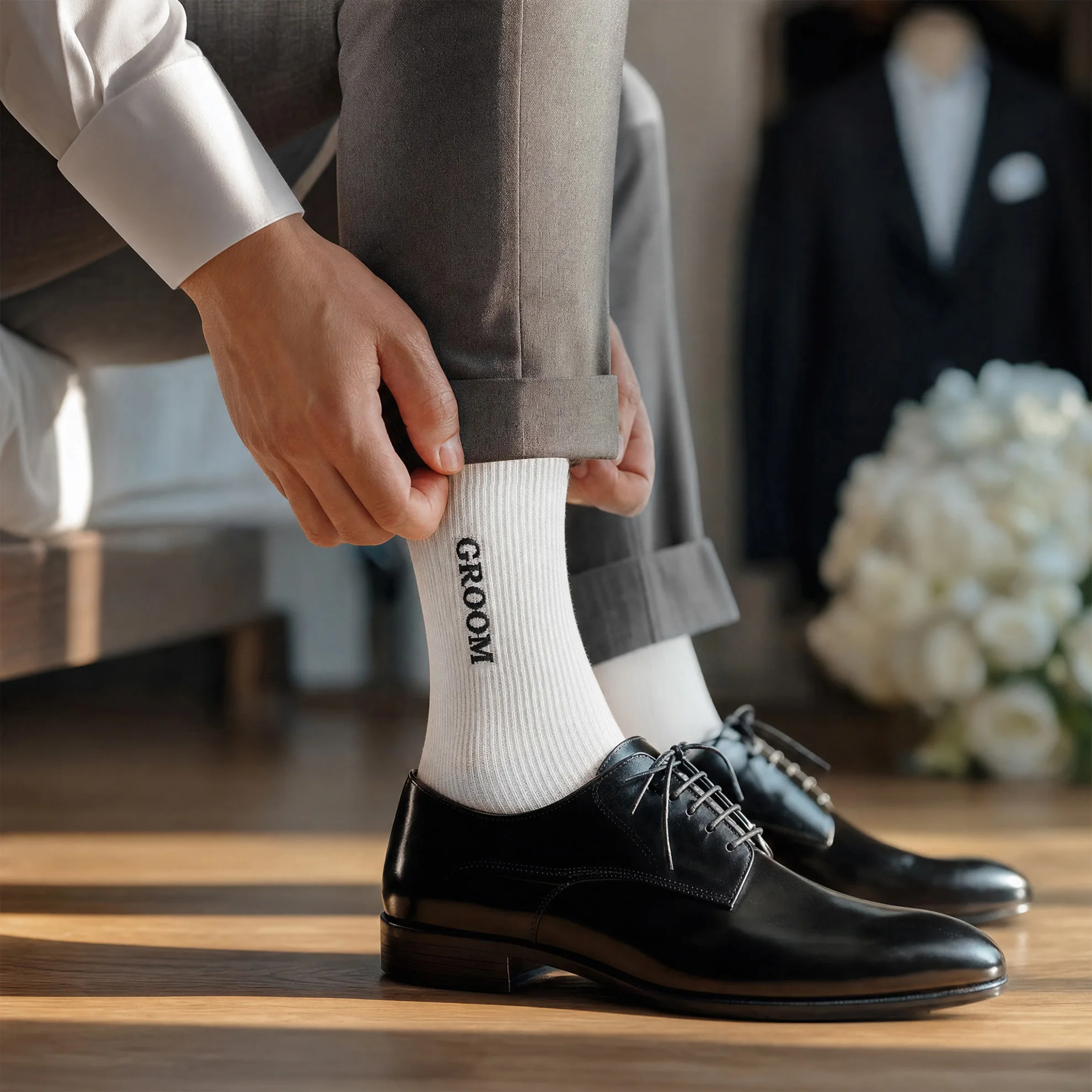 Groom Embroidered Classic Blac - Men'S Grooming Wedding Day review and price