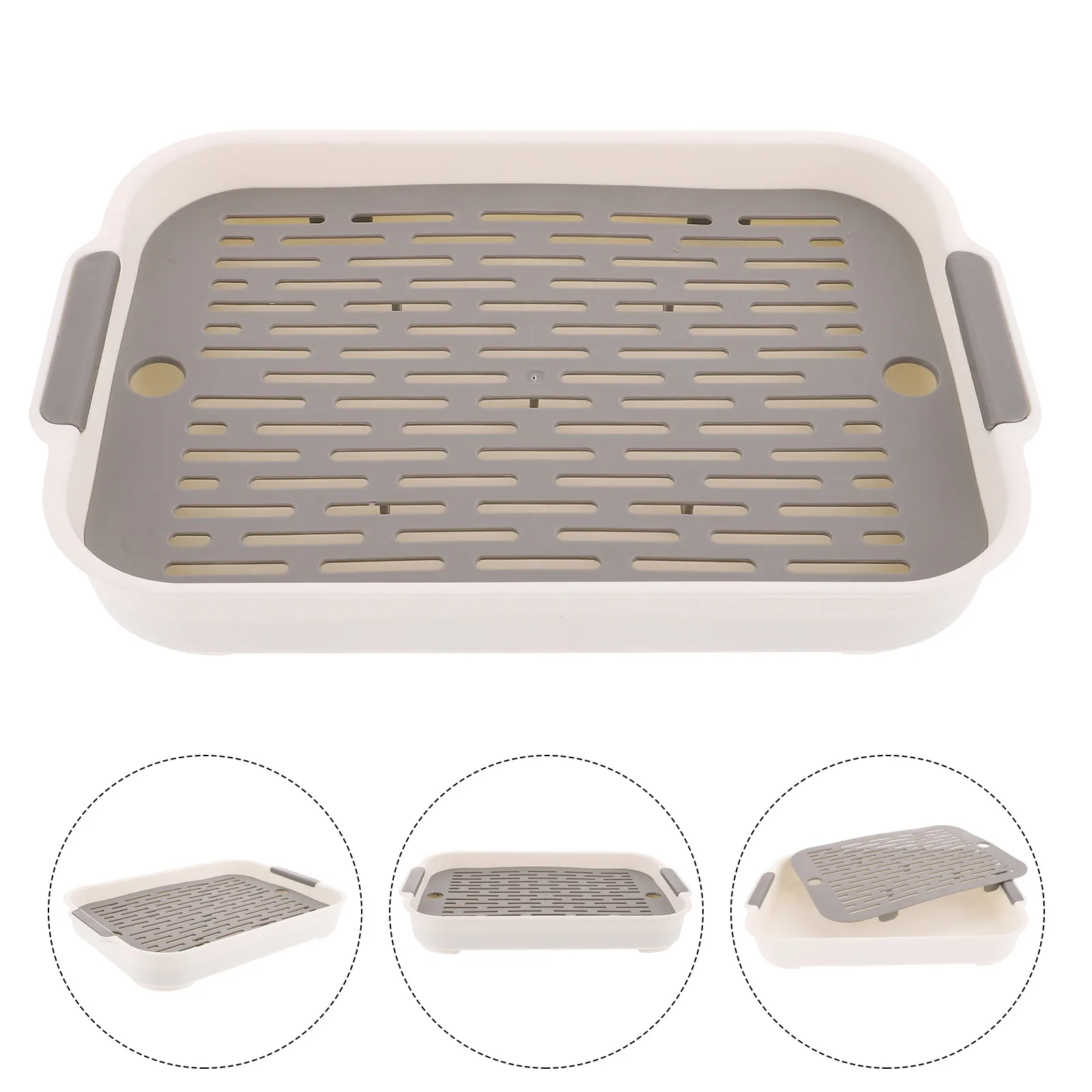 

Rabbit Litter Box Pet Cleaning Supplies Rectangular Flat Bottom Thick Net Cage Bunny Tray Hamster Toilet Plastic Rabbit Potty