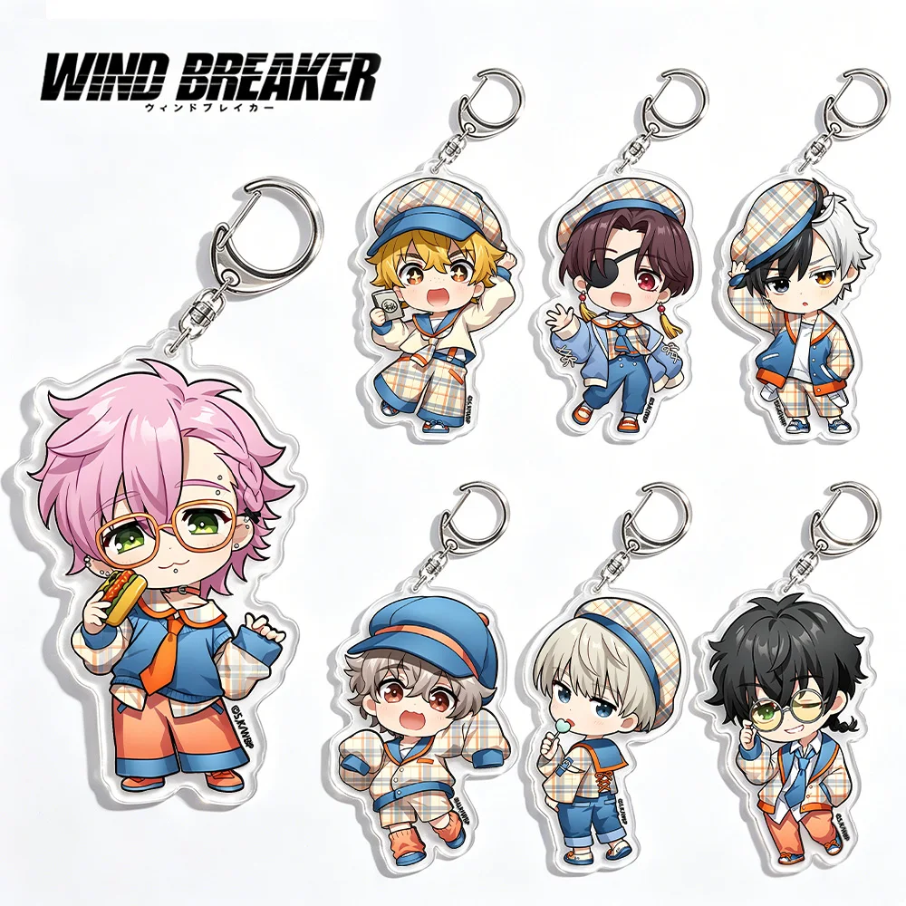 WIND BREAKER Sakura Haruka Nirei Akihiko Suo Hayato Kiryu Mitsuki Kaji Ren Umemiya Hajime Chibi Acrylic keychain Bag pendant Toy