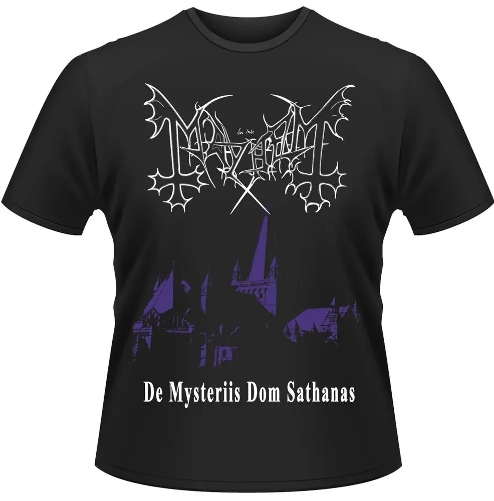 Mayhem De Mysteriis Dom Sathanas    Anime pattern for both men and women High quality cotton Short Sleeves