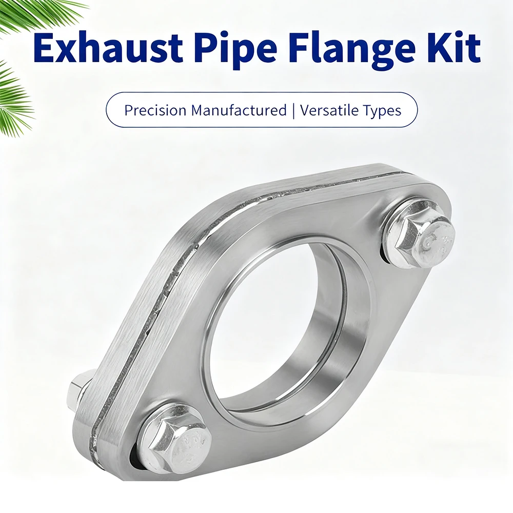 Car Motorcycle Exhaust pipe Muffler Flange Joint Kit Universal 2 Holes 304 Stainless Steel 45mm, 51mm,57mm, 60mm,63mm