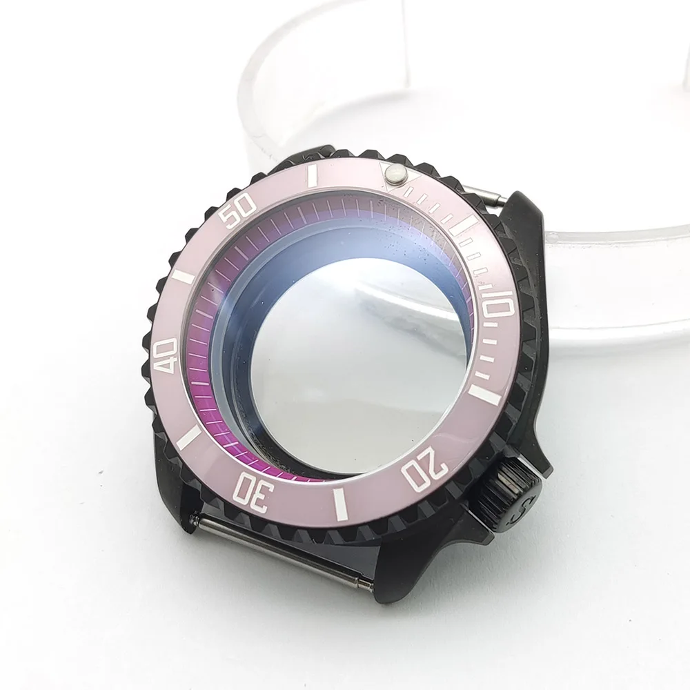 

Черный корпус часов 42 мм, нержавеющая сталь 316L, водонепроницаемость 50 м, для механизма NH35 NH36, циферблат 28,5 мм, модифицированные детали часов