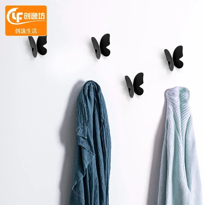 Creative decorative hook clothing store clothes and hats hook wall butterfly light luxury