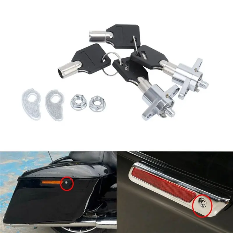 NEW HOT In Stock-Lock Key Set For Touring Electra Street Glide Road King 1993- 2022 Motorcycle Hard Saddlebag Saddle Bag