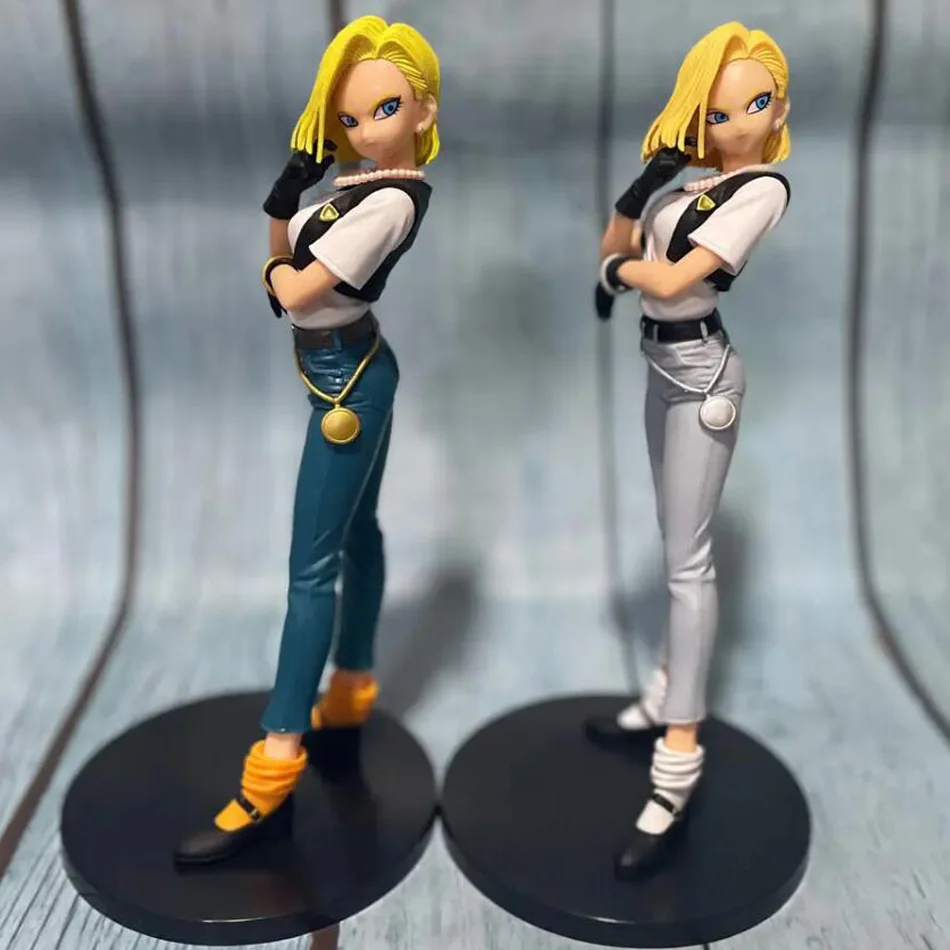 23CM Dragon Ball Z Lazuli Android 18 Anime Doll Action Figure Pvc Toys Collection Figures