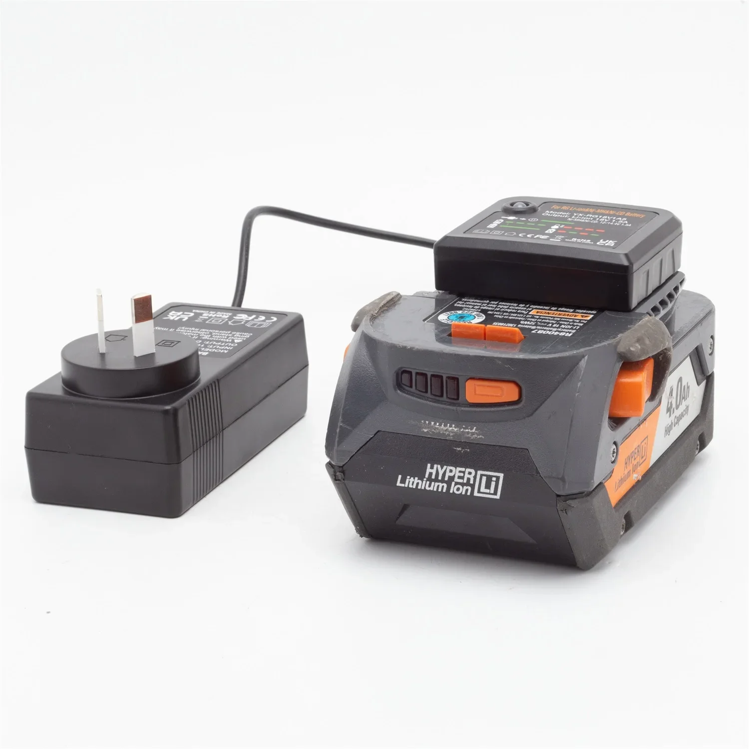 Fast Charger for Ridgid AEG 18V Lithium Battery Input 100-240V, Output 18V 1.5A （battery not included）