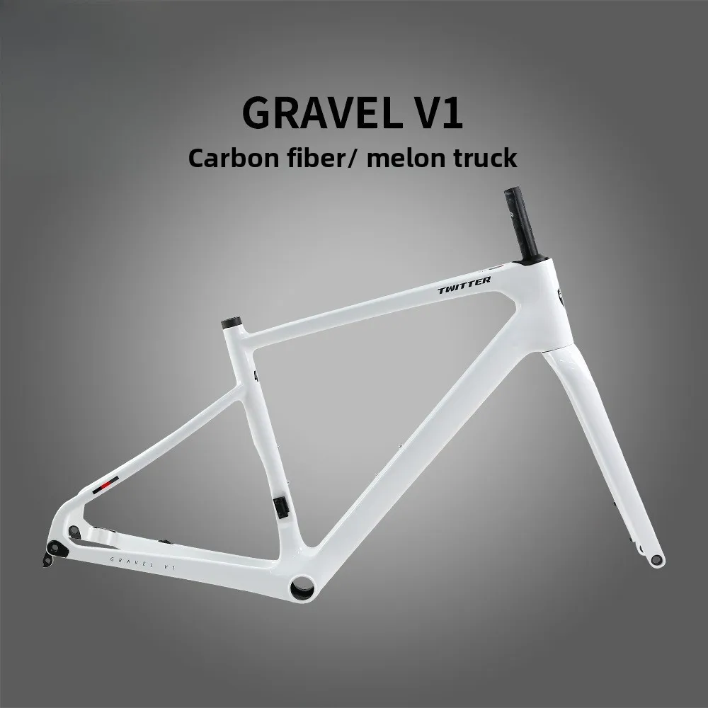 

Disc Brake Barrel Axle Carbon Fiber Highway Frame 700C Off-Road Melon Car Gravel Bicycle