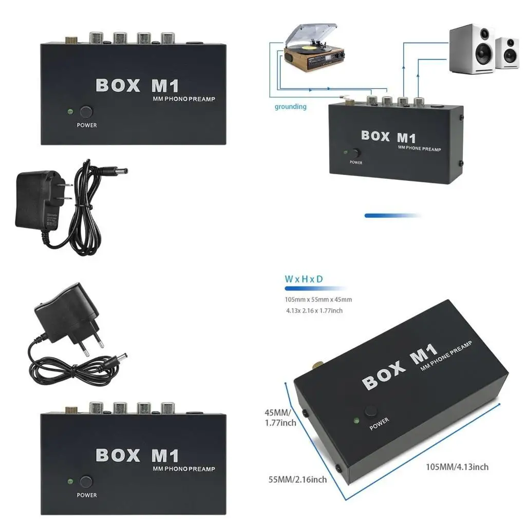 

31BA Miniature PreAmplifier Phono Turntable Preamp for Records Low Noise Technology for Purely Sound with Power Button
