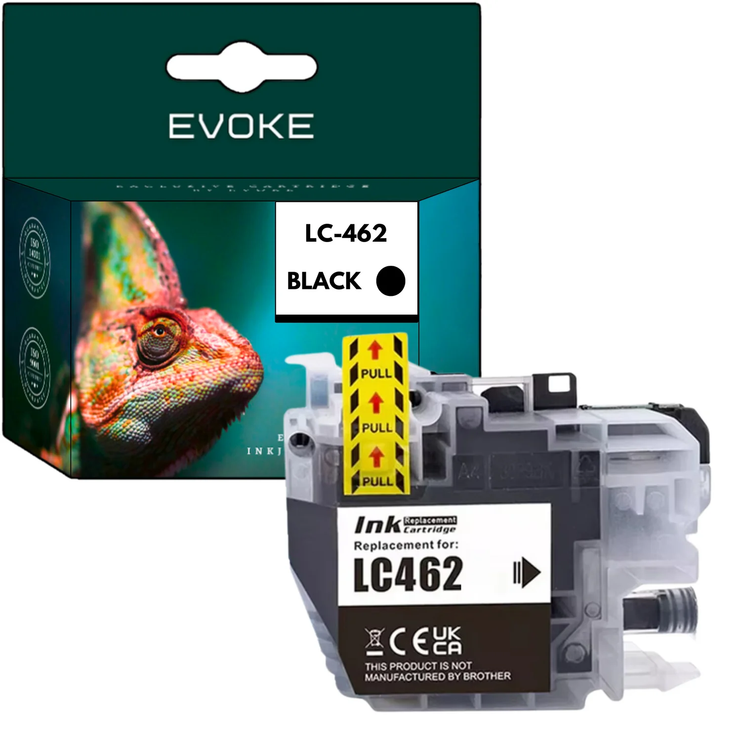 Evoke Compatibele Inkt voor Brother Lc-462Xlbk Lc462Xlbk Lc-462Xl Lc462Xl Zwart Mfc-J2340Dw Mfc-J3540Dw Mfc-J3940Dw